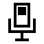 the PixelScribe menu bar icon, a small microphone